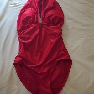 Red bathing suit